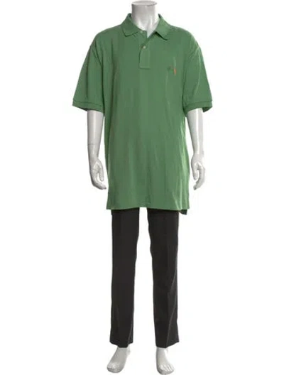 Pre-owned Polo Ralph Lauren Collar Short Sleeve Polo Shirt W/ Tags In Green