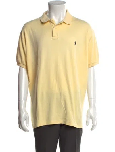 Pre-owned Polo Ralph Lauren Collar Short Sleeve Polo Shirt In Yellow