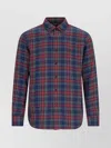 Polo Ralph Lauren Collared Cuffed Plaid Shirt In Blue