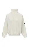 Polo Ralph Lauren Collared Fleeec Sweatshirt In Off-white