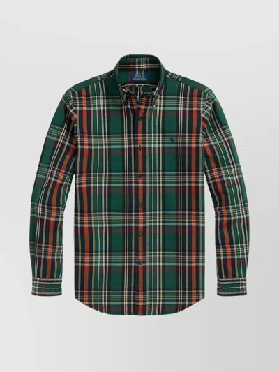 POLO RALPH LAUREN COLLARED SHIRT PLAID PATTERN