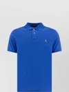 Polo Ralph Lauren Blue Polo Shirt With Logo Embroidery In Cotton Piquet Man