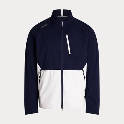 Polo Ralph Lauren Color-blocked Packable Jacket In Refined Navy/white