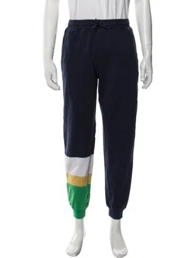 Pre-owned Polo Ralph Lauren Colorblock Pattern Lounge Bottoms In Blue