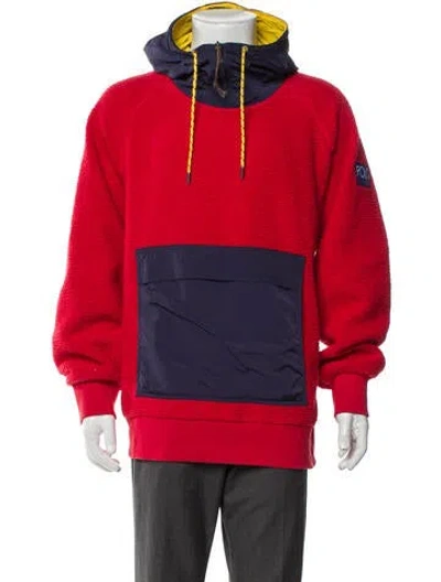 Pre-owned Polo Ralph Lauren Colorblock Pattern Parka In Red