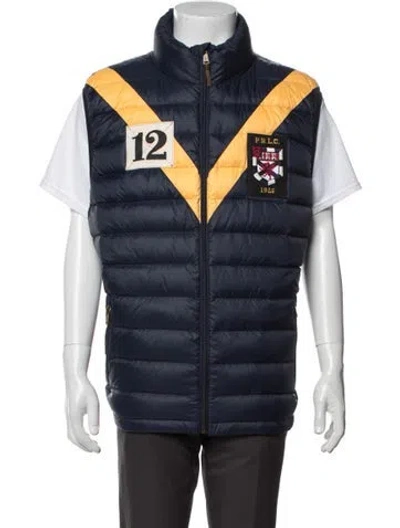 Pre-owned Polo Ralph Lauren Colorblock Pattern Vest W/ Tags In Blue