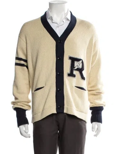 Pre-owned Polo Ralph Lauren Colorblock Pattern V-neck Cardigan In Neutral