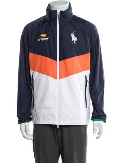 Pre-owned Polo Ralph Lauren Colorblock Pattern Windbreaker W/ Tags In Blue