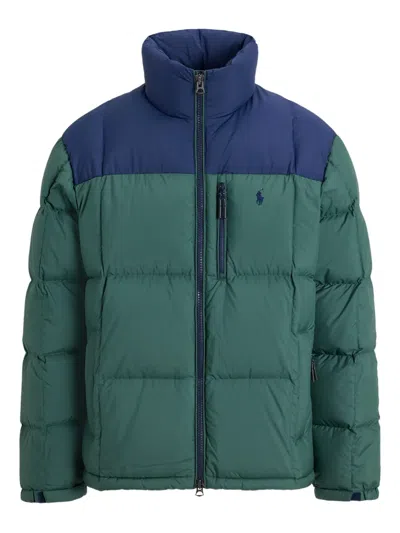 Polo Ralph Lauren Colour-block Ripstop Jacket In Green