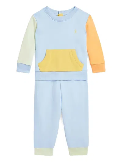 Polo Ralph Lauren Babies' Colour-block Tracksuit In 蓝色