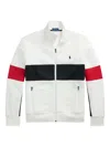 Polo Ralph Lauren Block Design High Collar Sweatshirt With Pockets In Multi