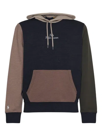 Polo Ralph Lauren Colour-blocked Hoodie In Black