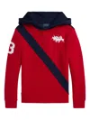 Polo Ralph Lauren Ralph Lauren Triple-pony Fleece Hoodie In Red
