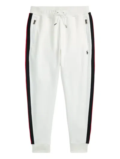 Polo Ralph Lauren Colour-blocked Tapered Joggers In White