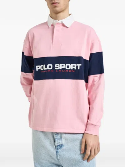 Polo Ralph Lauren Colourblock Polo In Pink