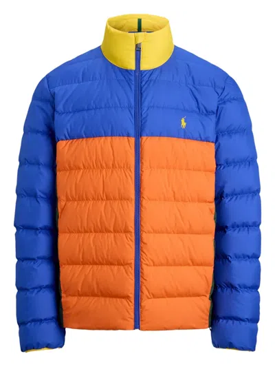 Polo Ralph Lauren Colourblock Quilted Padded Jacket In Multi