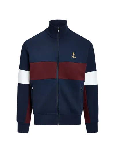 Polo Ralph Lauren Colour-block Zip-up Cotton Cardigan In Multi