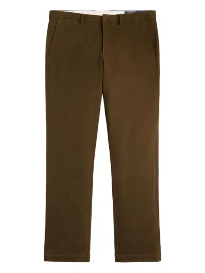 Polo Ralph Lauren Concealed-fastening Straight-leg Trousers In Brown