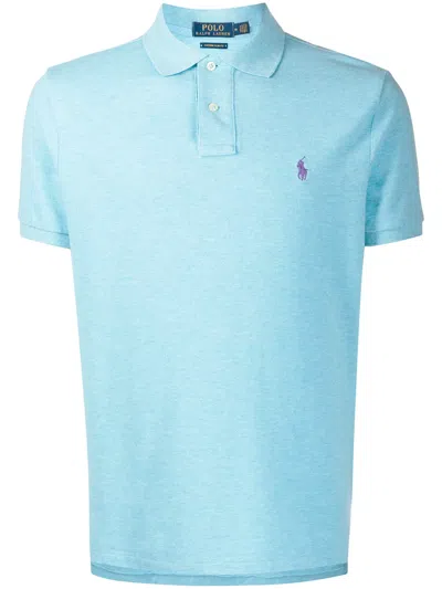 Polo Ralph Lauren Contrast Logo Polo Shirt In Blue