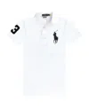 Polo Ralph Lauren White Polo Shirt With Pony Maxi Embroidery On The Front And Numeric Detail On The Sleeve In White