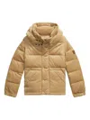 Polo Ralph Lauren Convertible Corduroy Down Jacket In Brown