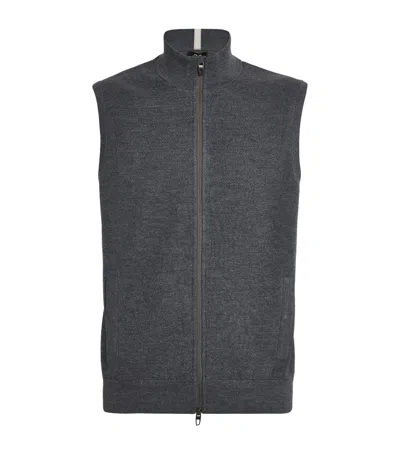 Polo Ralph Lauren Coolmax Zip-up Sweater Vest In Gray