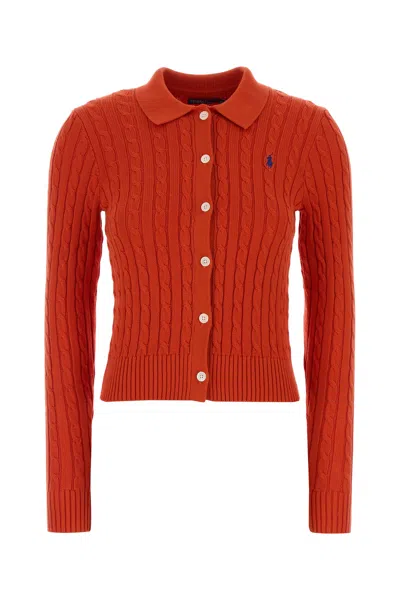 Polo Ralph Lauren Coral Cotton Cardigan In Multi