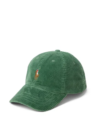 Polo Ralph Lauren Corduroy Baseball Cap In Green