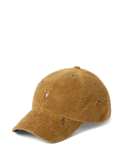 Polo Ralph Lauren Corduroy Baseball Cap In Brown