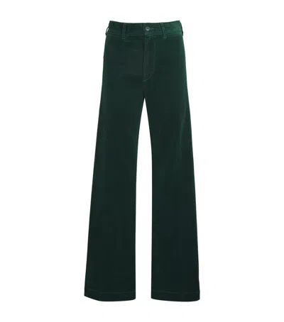 Polo Ralph Lauren Corduroy Beaton Flare Trousers In Green