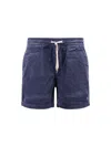 Polo Ralph Lauren Corduroy Bermuda Shorts With Logo Embroidery In Metallic