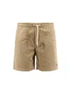 Polo Ralph Lauren Corduroy Bermuda Shorts With Logo Embroidery In Brown