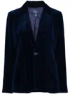 Polo Ralph Lauren Womens Indigo Corduroy Single-breasted Cotton Blazer In Blue