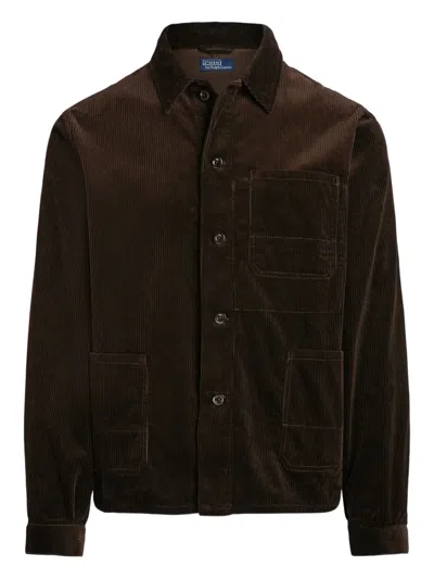 Polo Ralph Lauren Corduroy Button-up Jacket In Brown
