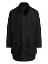 Polo Ralph Lauren Corduroy-collar Coat In Black