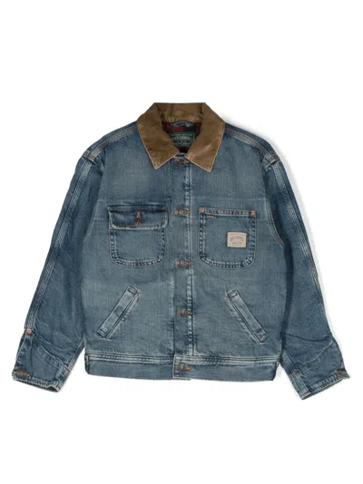 POLO RALPH LAUREN CORDUROY-COLLAR DENIM JACKET