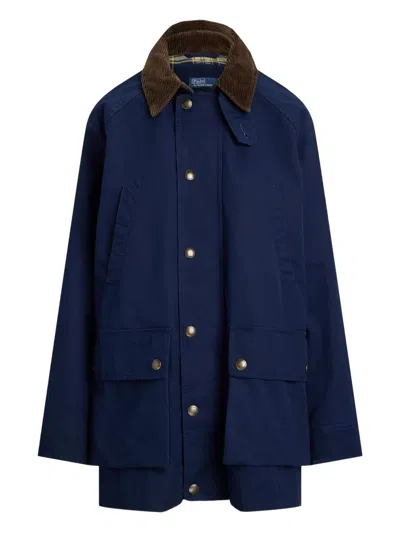 Polo Ralph Lauren Corduroy-collar Field Jacket In Blue
