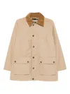 Polo Ralph Lauren Corduroy-collar Flap-pocket Coat In Brown