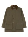 Polo Ralph Lauren Corduroy-collar Flap-pocket Coat In Green
