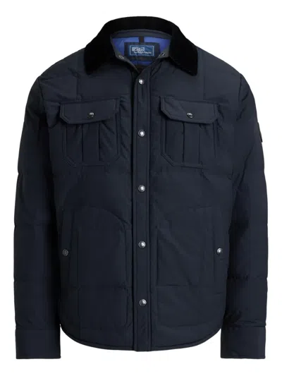 Polo Ralph Lauren Corduroy-collar Jacket In Blue