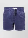 Polo Ralph Lauren Corduroy Bermuda Shorts With Logo Embroidery In Blue