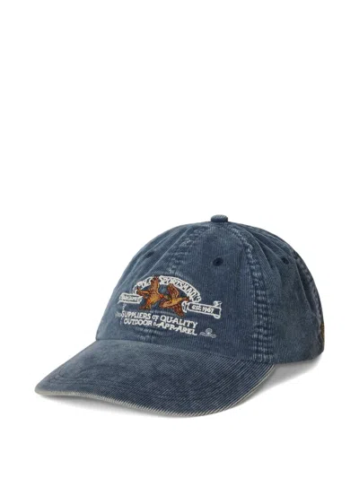 Polo Ralph Lauren Corduroy-effect Baseball Cap In Blue