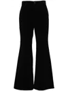 Polo Ralph Lauren Corduroy Flared Trousers In Black