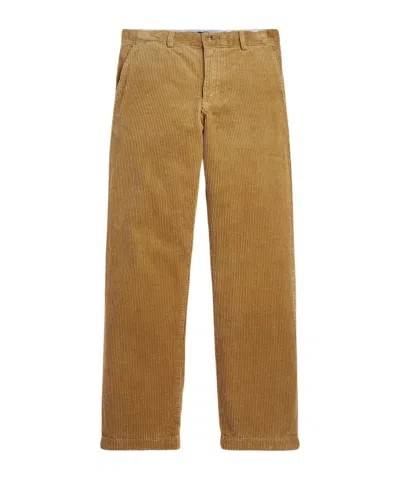 Polo Ralph Lauren Kids' Corduroy Flat-front Chinos In Yellow