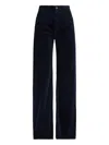 Polo Ralph Lauren Corduroy High-waisted Trousers In Black