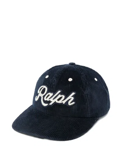 Polo Ralph Lauren Corduroy Logo Cap In Blue