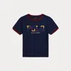 Polo Ralph Lauren Toddler And Little Boys Corduroy-logo Cotton Jersey Tee In Refined Navy