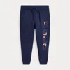 Polo Ralph Lauren Toddler And Little Boys Corduroy-logo Fleece Jogger Pant In Refined Navy