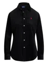 Polo Ralph Lauren Corduroy Long-sleeve Collared Shirt In Black