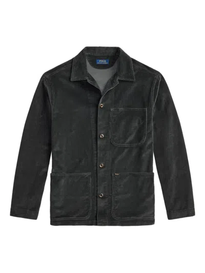 Polo Ralph Lauren Corduroy Long-sleeve Jacket In Black